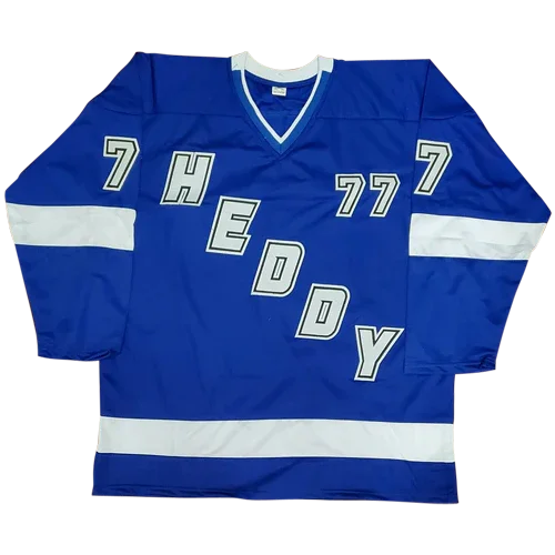 Victor Hedman Autographed Tampa Bay (Blue #77) Custom Jersey - JSA