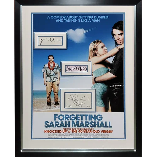 Forgetting Sarah Marshall 16x24 Movie Poster Deluxe Framed with Kristen Bell, Jason Segal and Russell Brand Autographs - JSA