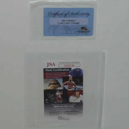 Liar Liar 11x17 Movie Poster Deluxe Framed with Jim Carrey Autograph - JSA