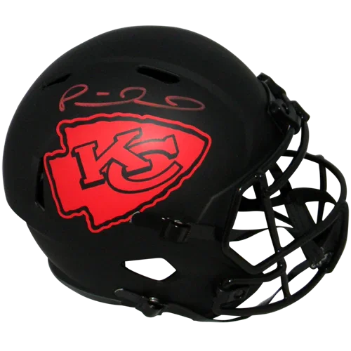 Patrick Mahomes Autographed Kansas City Chiefs (ECLIPSE Alternate) Deluxe Full-Size Replica Helmet - JSA