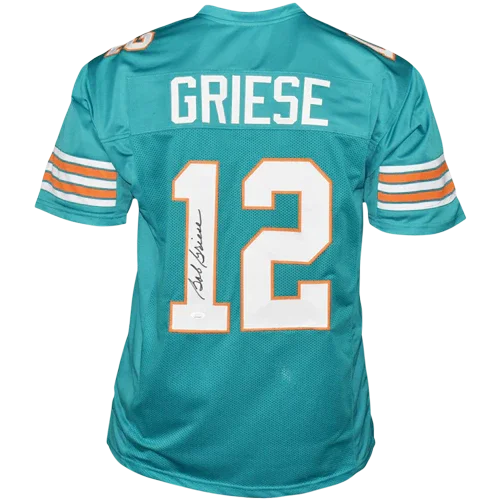 Bob Griese Autographed Miami (Teal #12) Custom Jersey - JSA