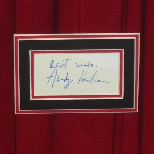 Man On The Moon Full-Size Movie Poster Deluxe Framed with Andy Kaufman and Jim Carrey Autographs - JSA