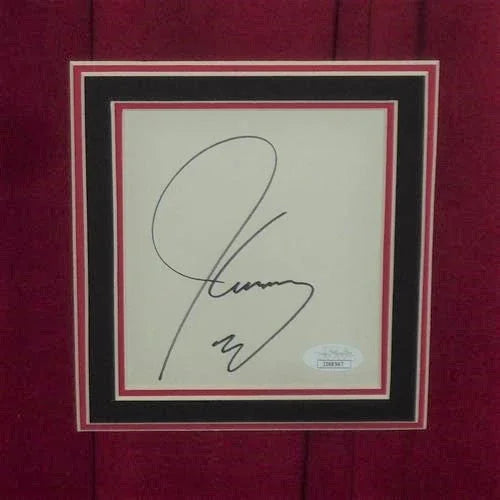 Man On The Moon Full-Size Movie Poster Deluxe Framed with Andy Kaufman and Jim Carrey Autographs - JSA