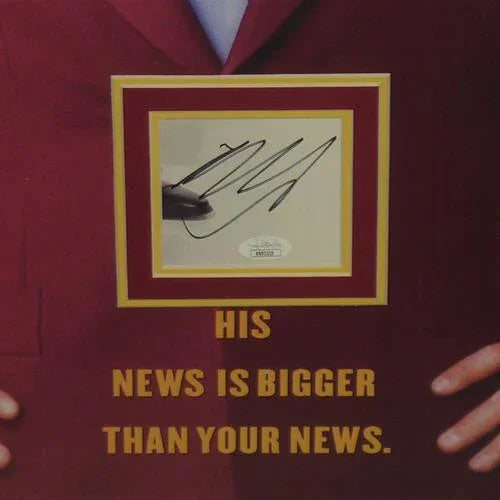 Anchorman Full-Size Movie Poster Deluxe Framed with Will Ferrell Autograph - JSA