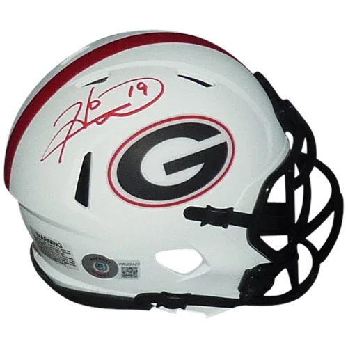 Hines Ward Autographed Georgia Bulldogs (LUNAR Eclipse) Mini Helmet - BAS Witness