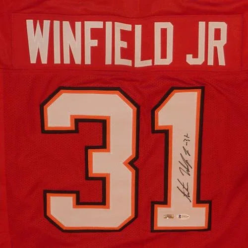 Antoine Winfield Jr Autographed Tampa Bay (Red #31) Custom Jersey - BAS