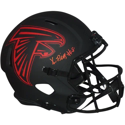 Kyle Pitts Autographed Atlanta Falcons (ECLIPSE Alternate) Deluxe Full-Size Replica Helmet - Beckett