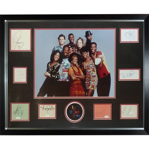 In Living Color 16x20 Photo Deluxe Framed with 8 Cast Autographs - JSA