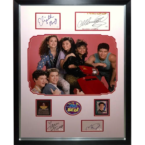 Saved By The Bell Deluxe Framed 16x20 Photo with All Cast Autographs - JSA