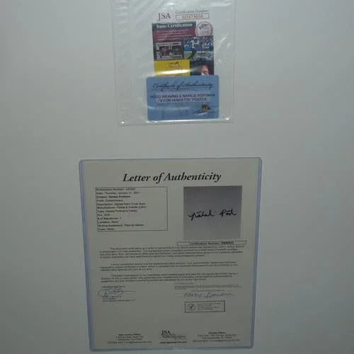 V for Vendetta Full-Size Movie Poster Deluxe Framed with Hugo Weaving and Natalie Portman Autographs - JSA