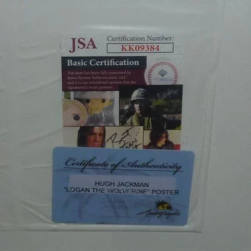 Logan X-Men Full-Size Movie Poster Deluxe Framed with Hugh Jackman Autographed 8x10 Photo - JSA