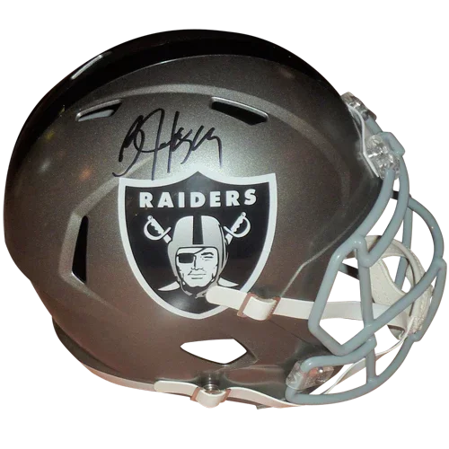 Bo Jackson Autographed Oakland Los Angeles Las Vegas Raiders (FLASH Alternate) Deluxe Full-Size Replica Helmet - Beckett