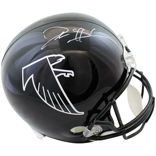 Deion Sanders Autographed Atlanta Falcons (Throwback Black) Deluxe Full-Size Replica Helmet - JSA