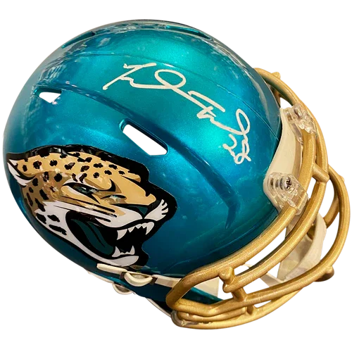 Fred Taylor Autographed Jacksonville Jaguars (FLASH Alternate) Mini Helmet - Beckett