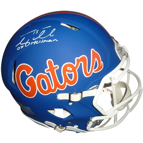Tim Tebow Autographed Florida Gators (Blue Throwback Alternate) Authentic Proline Helmet w/ 07 Heisman - Tebow Holo