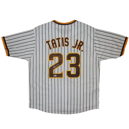 Fernando Tatis Jr. Autographed San Diego (White Pinstripe #23) Custom Jersey - Beckett