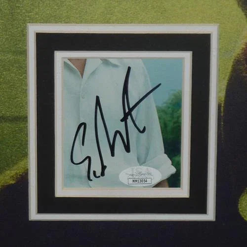 Fight Club Full-Size Movie Poster Deluxe Framed with Brad Pitt and Edward Norton Autographs - JSA