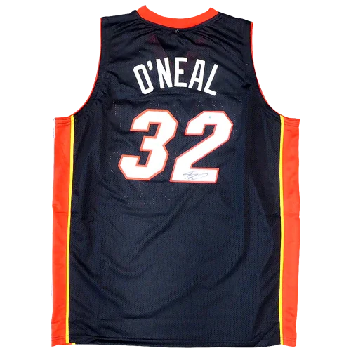 Shaquille O'Neal Autographed Miami (Black #32) Custom Jersey - Beckett