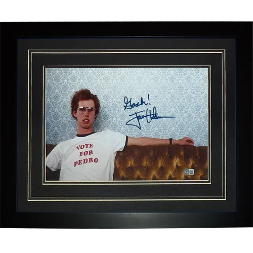 Jon Heder Autographed Napoleon Dynamite (on couch) Deluxe Framed 11x17 Photo w/ Gosh - Beckett