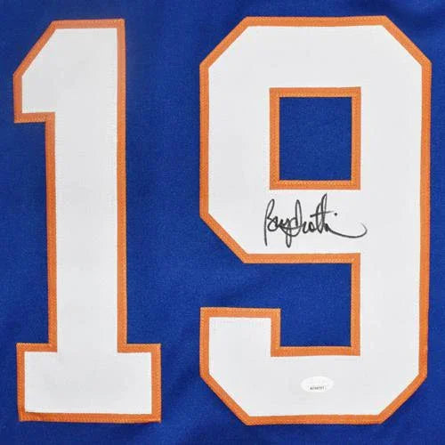 Bryan Trottier Autographed New York (Blue #19) Custom Jersey - JSA
