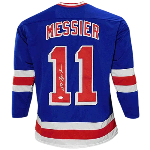 Mark Messier Autographed New York (Blue #11) Custom Hockey Jersey - JSA