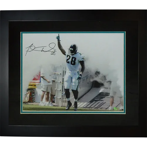 Fred Taylor Autographed Jacksonville Jaguars (Smoke Intro) Deluxe Framed 11x14 Photo