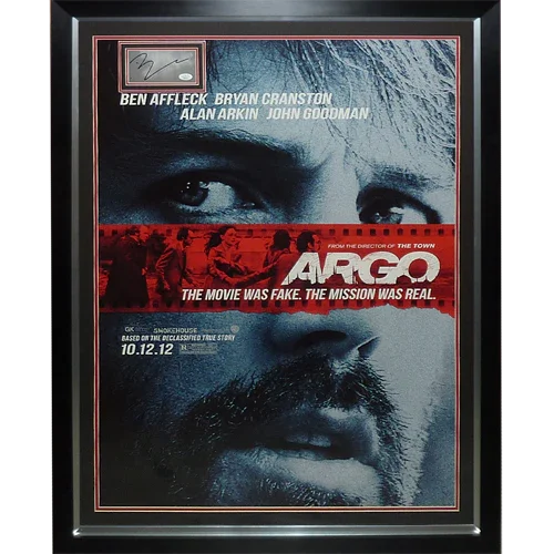 ARGO Full-Size Movie Poster Deluxe Framed with Ben Affleck Autograph - JSA