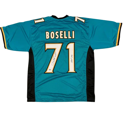 Tony Boselli Autographed Jacksonville (Teal #71) Custom Jersey w/ HOF 22