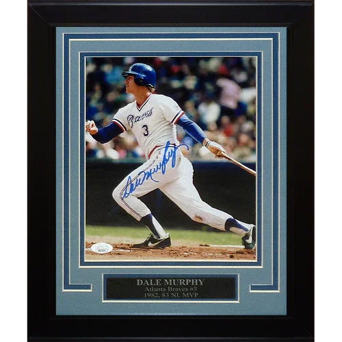 Dale Murphy Autographed Atlanta Braves Deluxe Framed 8x10 Photo - JSA