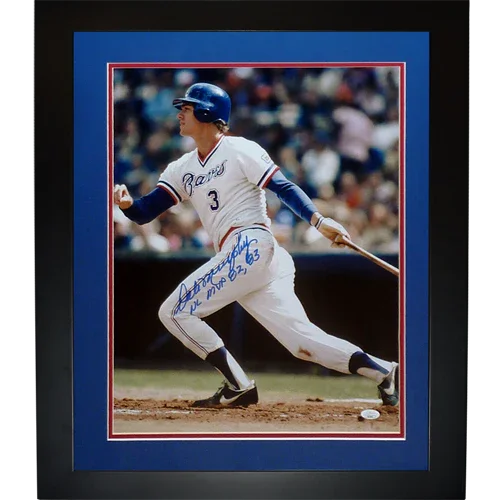 Dale Murphy Autographed Atlanta Braves Deluxe Framed 16x20 Photo w/ NL MVP 82,83 - JSA