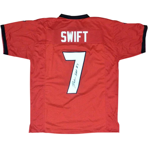 D'Andre Swift Autographed Georgia Bulldogs (Red #7) Custom Jersey - JSA