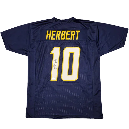 Justin Herbert Autographed Los Angeles (Navy Blue #10) Jersey - JSA
