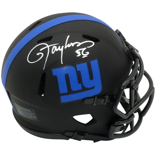Lawrence Taylor Autographed New York Giants (ECLIPSE) Mini Helmet - Beckett Witness