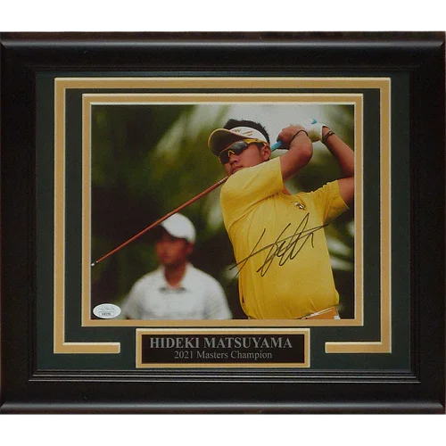 Hideki Matsuyama Autographed Deluxe Framed 8x10 Photo - JSA
