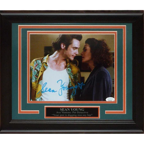 Sean Young Autographed Ace Ventura' With Jim Carrey Deluxe Framed 8x10 Photo - JSA
