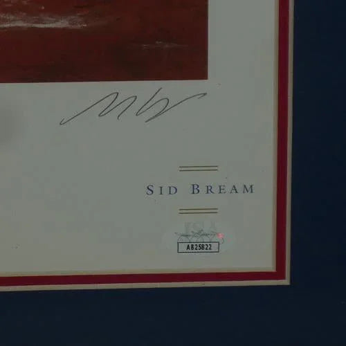 Sid Bream Autographed Atlanta Braves (It Ain't Over Til It's Over) Limited Edition Deluxe Framed Print LE 50