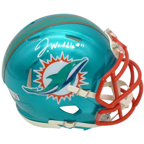 Jaylen Waddle Autographed Miami Dolphins (FLASH Alternate) Mini Helmet - Fanatics