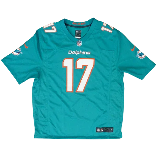 Jaylen Waddle Autographed Miami Dolphins (Teal #17) Nike Game Jersey - Fanatics