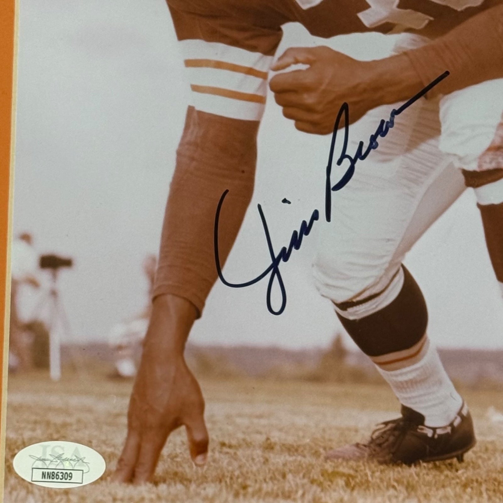 Jim Brown Autographed Cleveland Browns Deluxe Framed 8x10 Photo - JSA