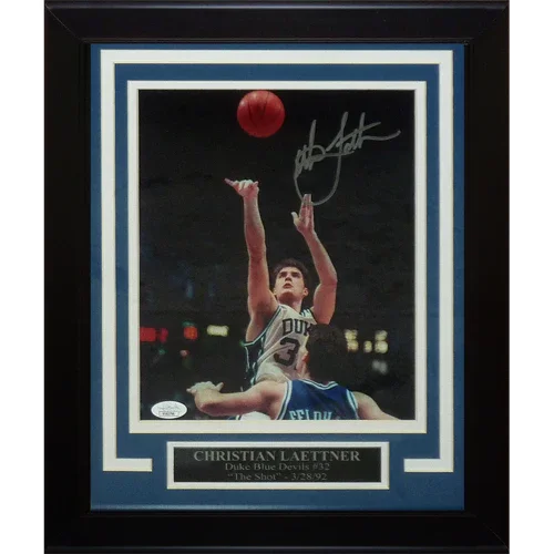 Christian Laettner Autographed Duke Blue Devils (1992 Final Four) Framed 8x10 Photo - JSA
