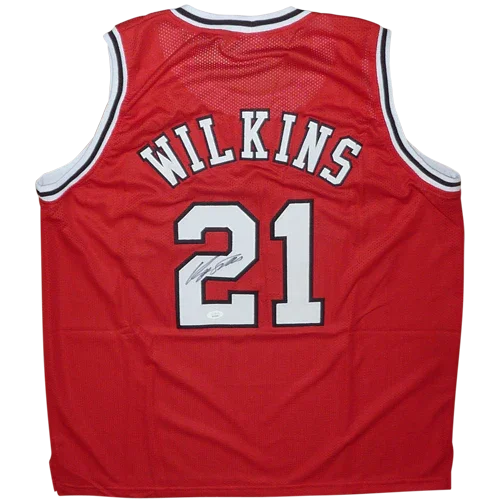 Dominique Wilkins Signed Georgia Bulldogs (Red #21) Custom Jersey - JSA