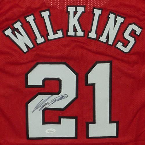 Dominique Wilkins Autographed Georgia Bulldogs (Red #21) Custom Jersey - JSA