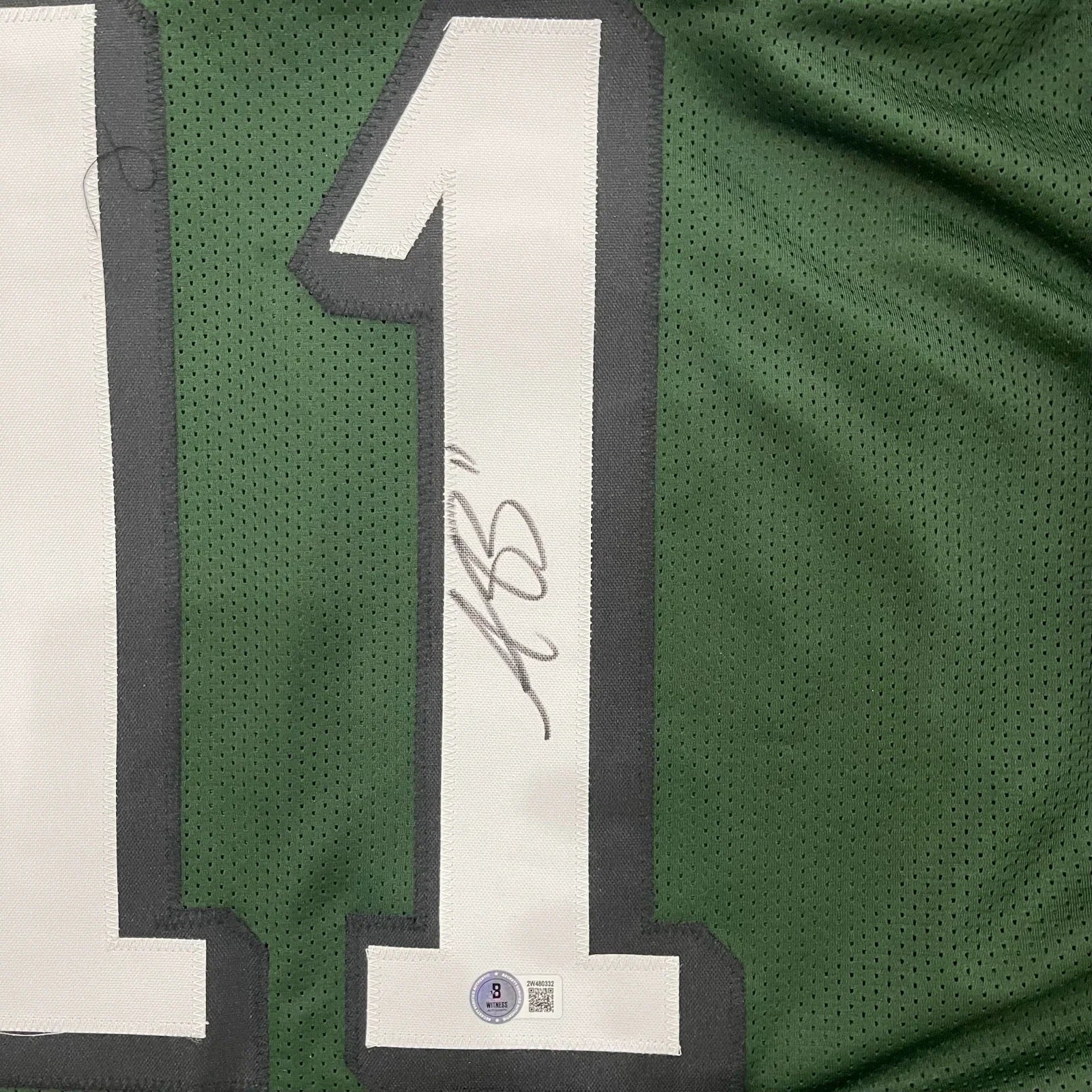 AJ Brown Autographed Philadelphia (Green #11) Custom Jersey - JSA