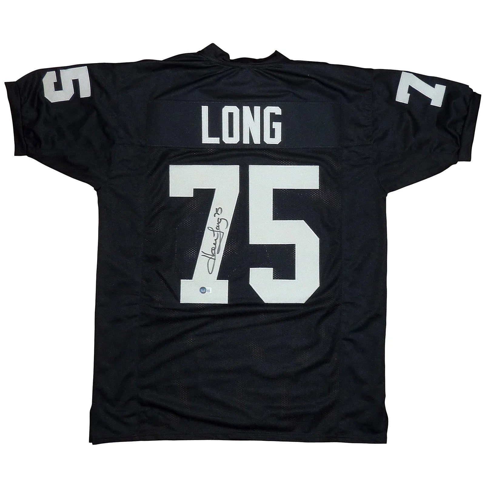 Howie Long Autographed Oakland Raiders (Black #75) Custom Jersey - BAS
