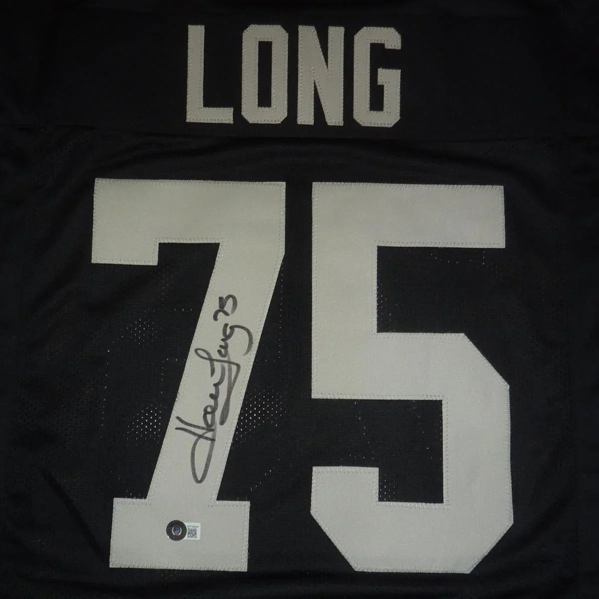 Howie Long Autographed Oakland Raiders (Black #75) Custom Jersey - BAS