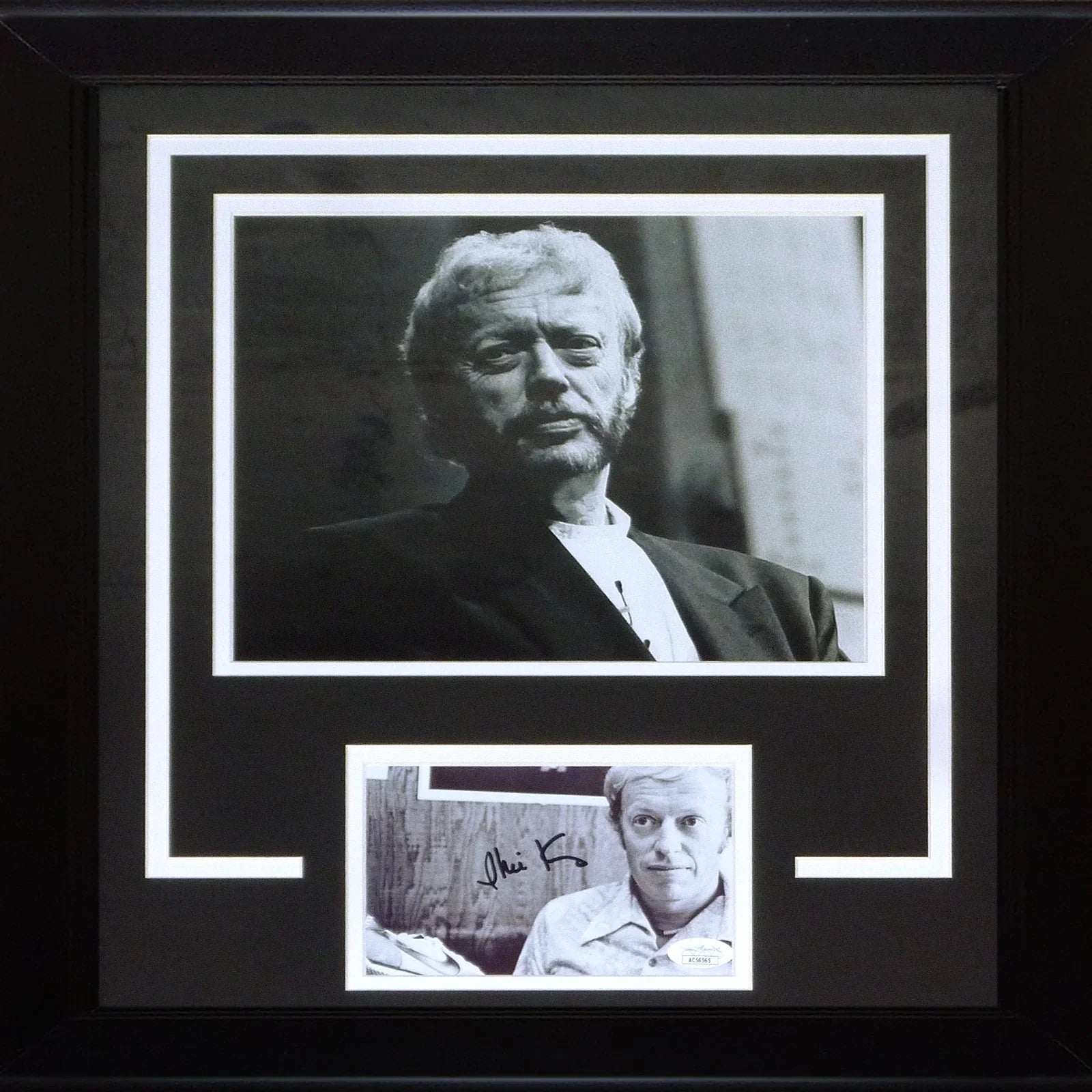 Phil Knight Autographed 4x6 photo Deluxe Framed with Nike 8x10 Photo - JSA