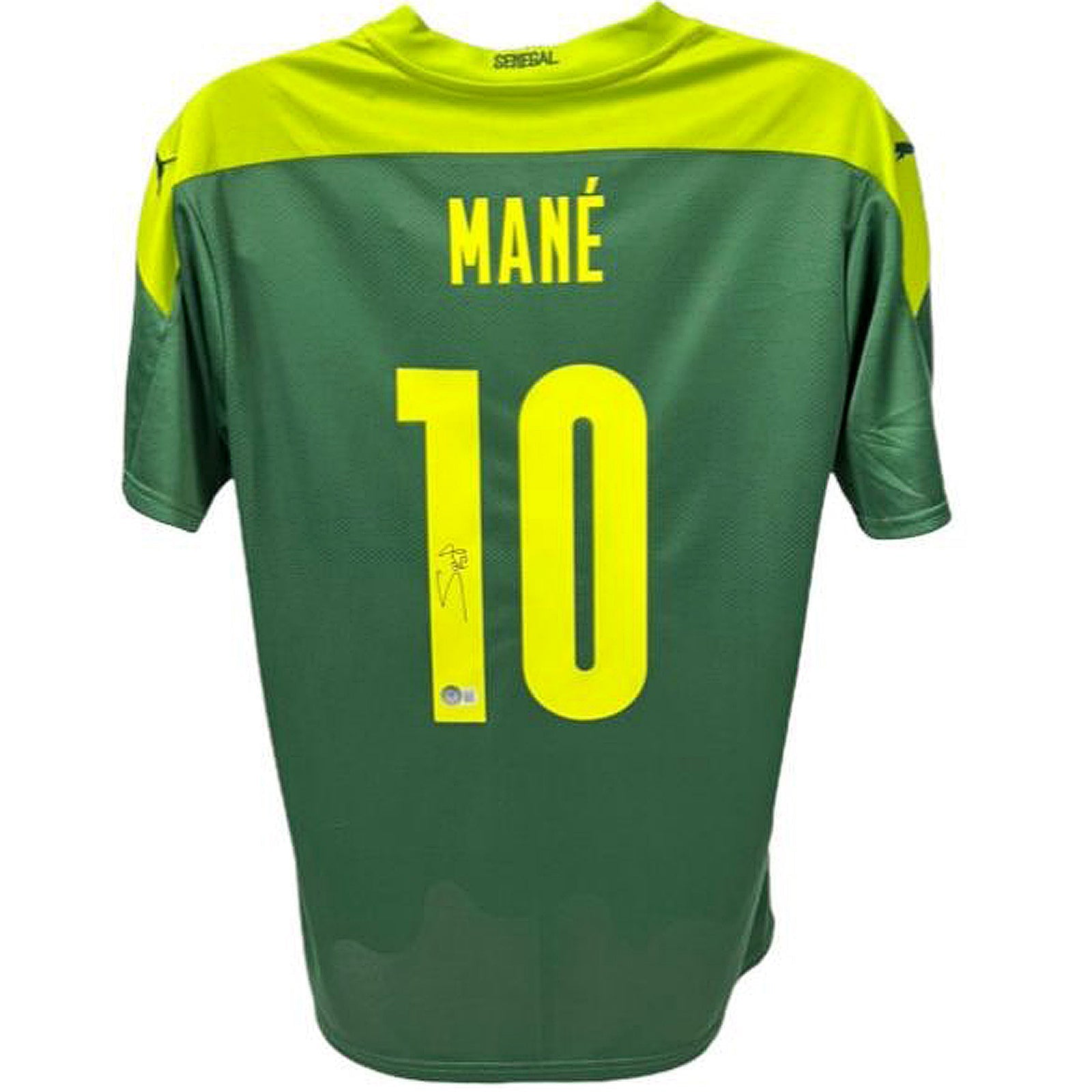 Sadio Mane Autographed Senegal (Green #10) Soccer Jersey - BAS