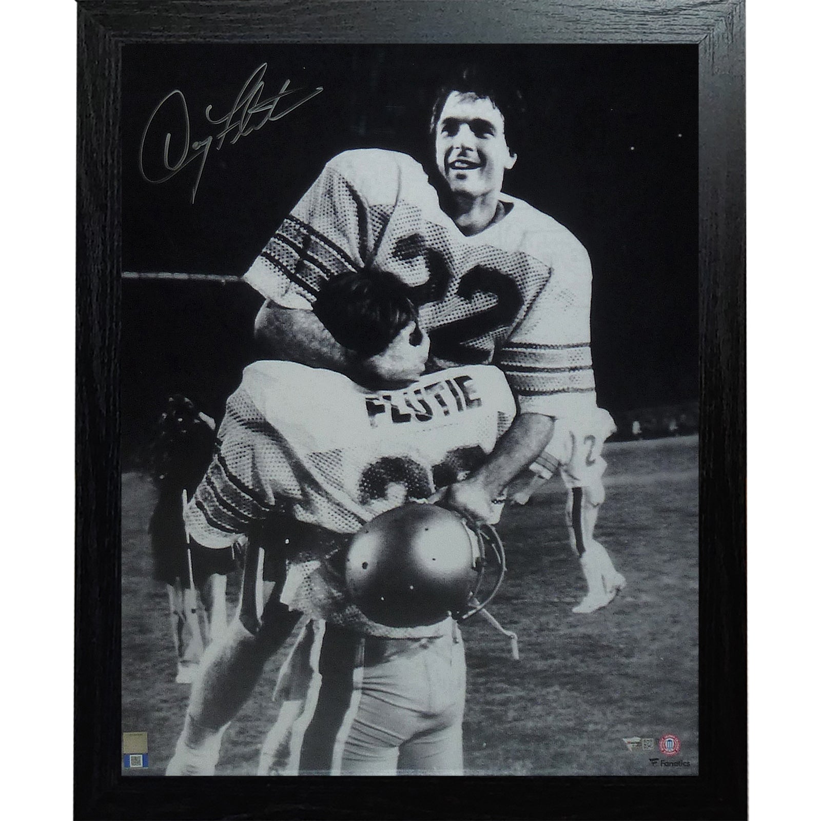 Doug Flutie Autographed Boston College Eagles (BW Celebration) Framed 16x20 Photo - Fanatics