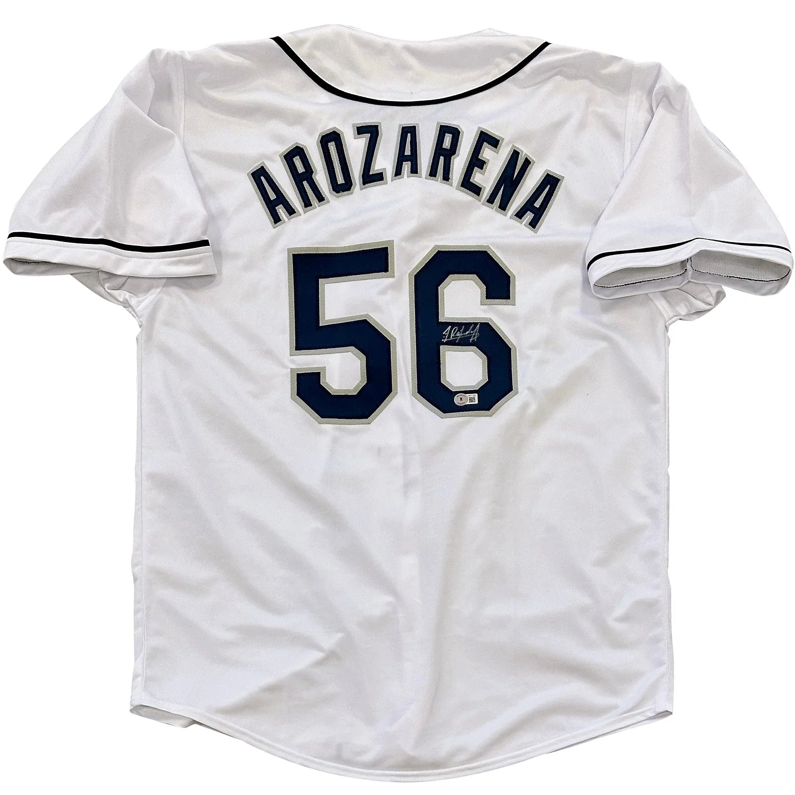 Randy Arozarena Autographed Tampa Bay (White #56) Custom Jersey - JSA