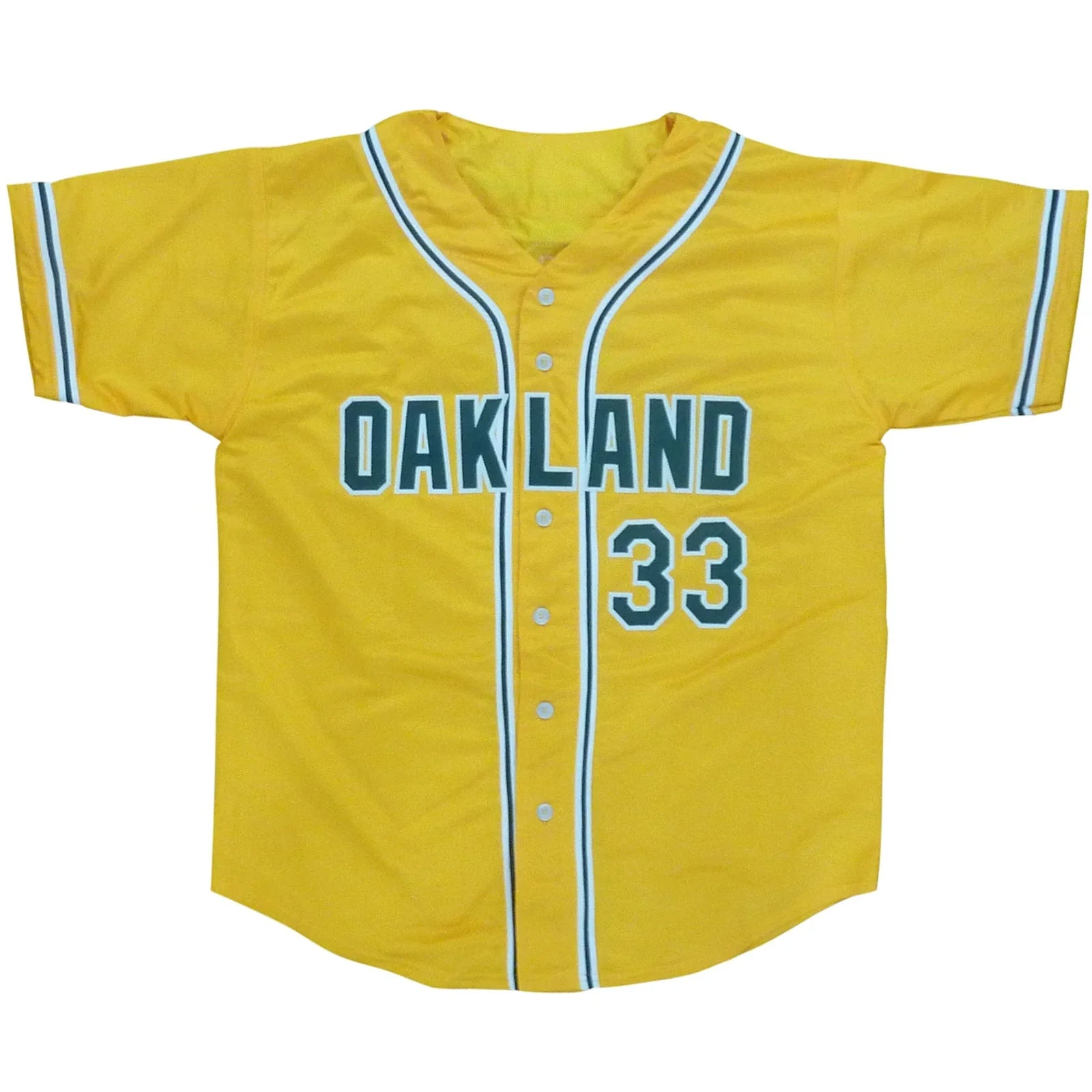Jose Canseco Autographed Oakland (Yellow #33) Custom Jersey- JSA